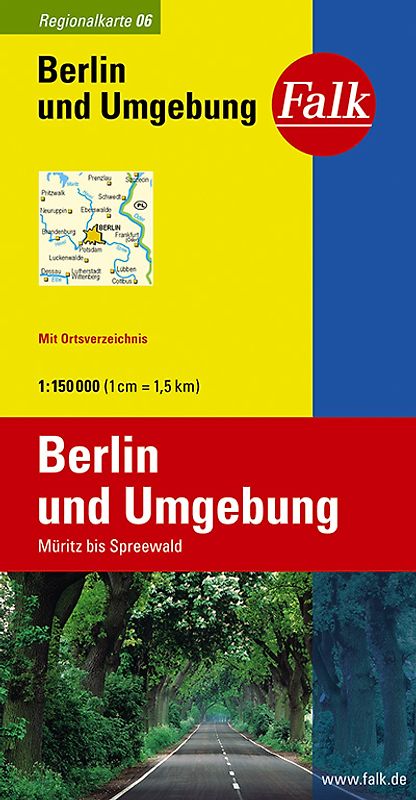 Falk Regionalkarte Deutschland Blatt 6 Berlin und Umgebung 1:150 000