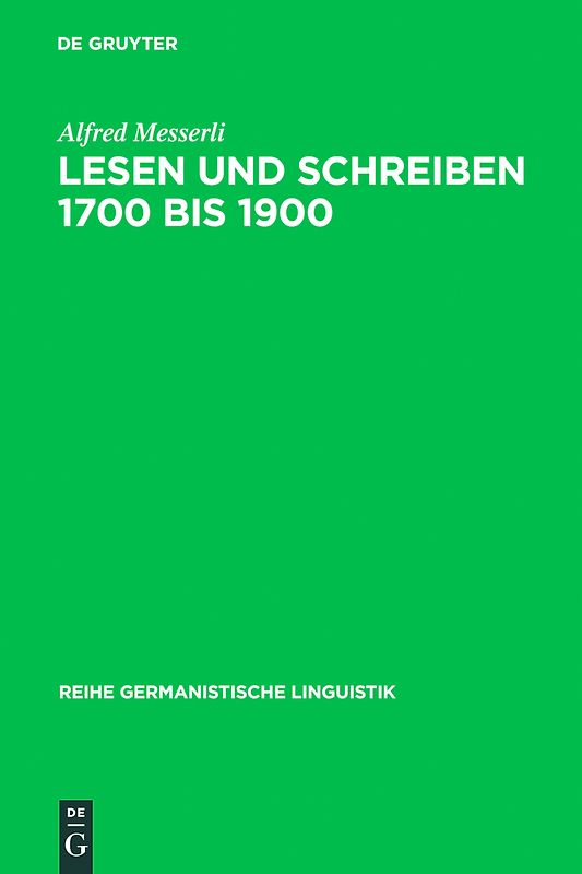 Lesen und Schreiben 1700 bis 1900