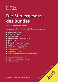 Die Steuergesetze des Bundes 2019