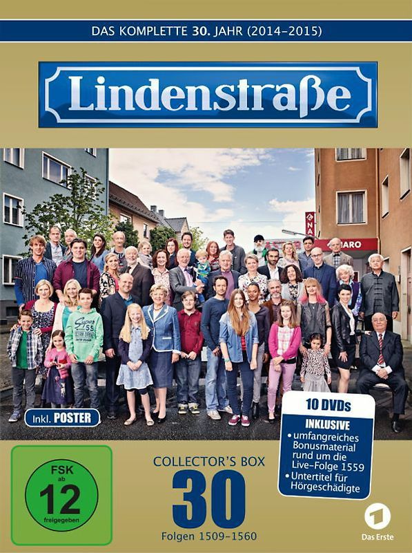 Die Lindenstraße - Das komplette 30. Jahr, Folgen 1509-1560 [Collector's Box Limited Edition,10 Discs] DVD