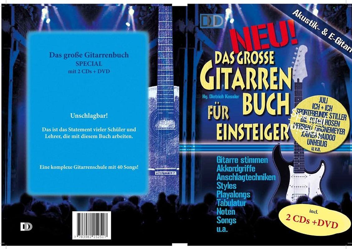 Das grosse Gitarrenbuch mit 2 CDs + DVD