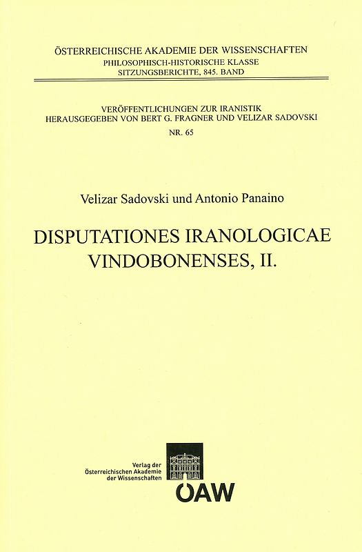 Disputationes Iranologicae Vindobonenses, II.