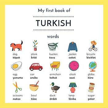 My First Book Of Turkish Words: My First Words in Turkish | My First Bilingual Book | Turkish English Picture Dictionary | Turkish English Beginners ... Turkish For Kids | Türkçe İngilizce Kitap