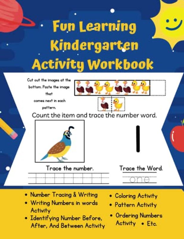 Fun Learning Kindergarten Activity Workbook