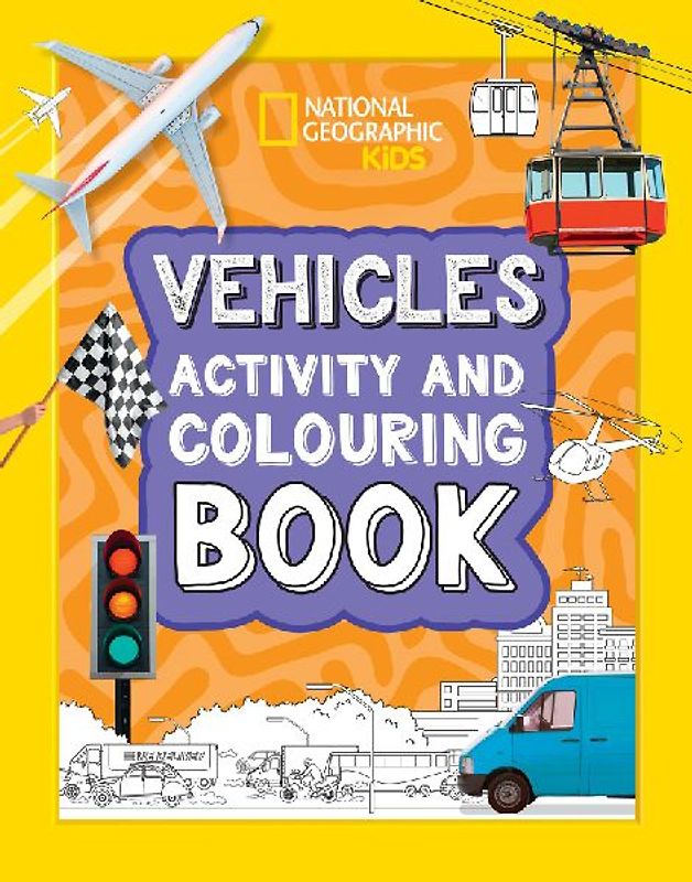 Vehicles Activity and Colouring Book