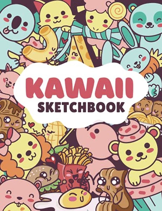 Kawaii Sketchbook: kawaii sketchbooks for drawing with 108 Pages of 8.5"x11" Blank Paper for Drawing, Doodling or Learning to Draw (SketchBook For Kids)