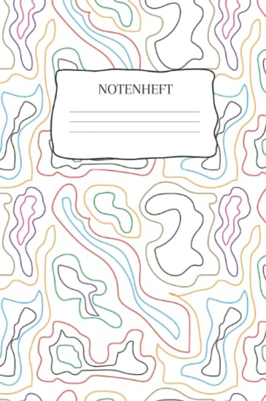 Notenheft: Blanko Notenheft für Hobby und Musikunterricht, 11 Notensystemen je Seite, 120 Seiten, A5