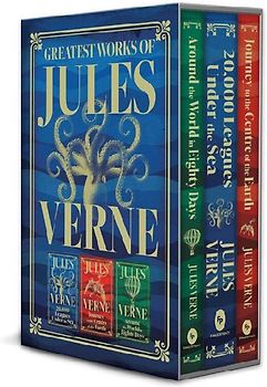 Greatest Works of Jules Verne: 20,000 Leagues Under the Sea, Journey to the Centre of the Earth, Around the World in Eighty Days (Deluxe Hardbound Edition Boxed Set)