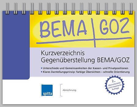 Kurzverzeichnis Gegenüberstellung BEMA/GOZ