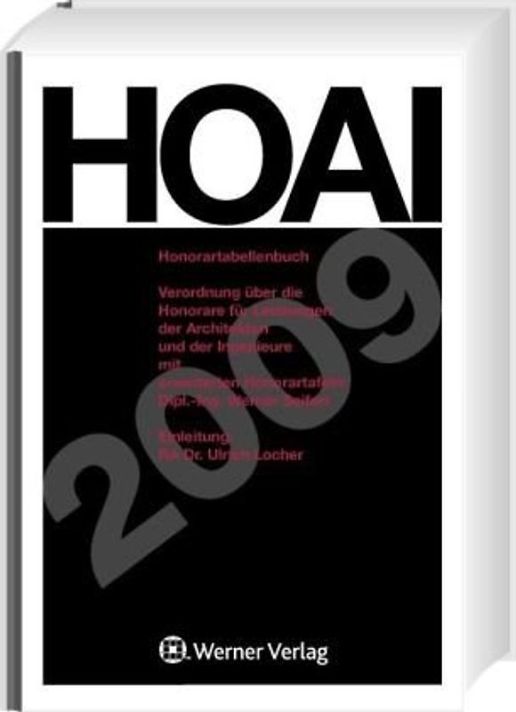 HOAI 2009 - Honorartabellenbuch