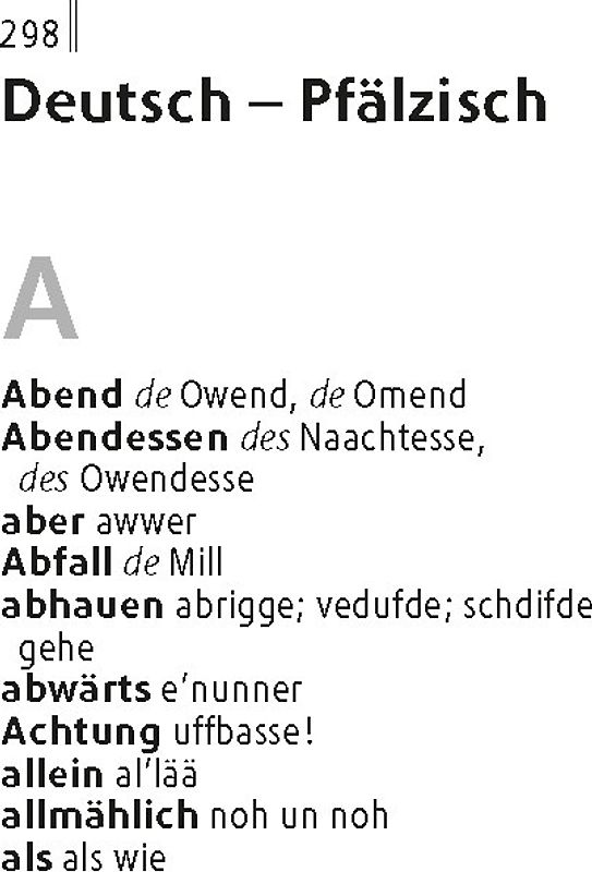 Langenscheidt Lilliput Pfälzisch