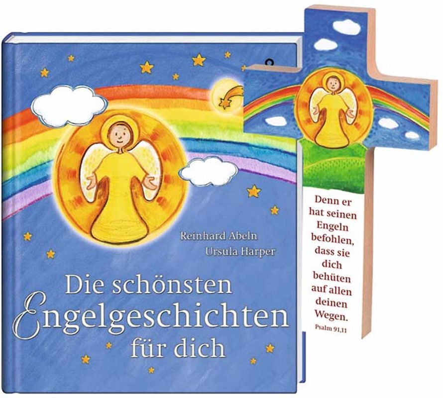 Die schönsten Engelgeschichten für dich (mit Holzkreuz)