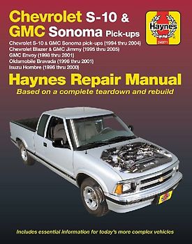 Chevy S-10 & GMC Sonoma Pick-Ups 1994-04, Chevy Blazer & GMC Jimmy 1995-05, GMC Envoy 1998-01, Olds Bravada 1996-01 & Isuzu Hombre 1996-00