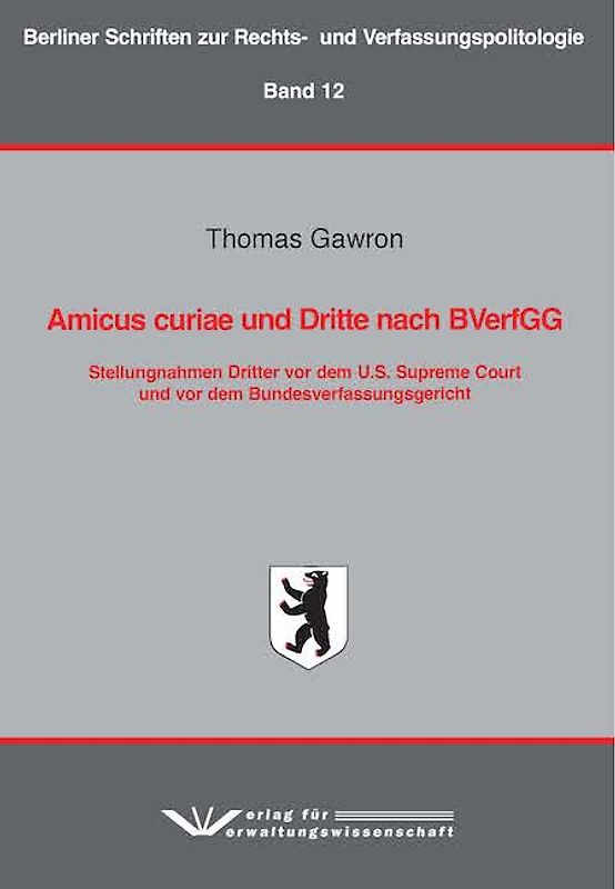 Amicus curiae und Dritte nach BVerfGG