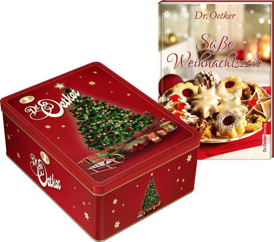 Nostalgische Plätzchendose + Backbuch