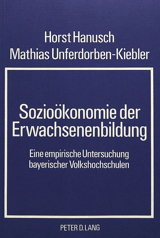 Sozioökonomie der Erwachsenenbildung