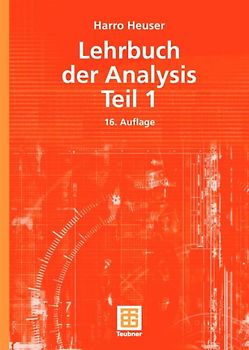 Lehrbuch der Analysis. Teil 1
