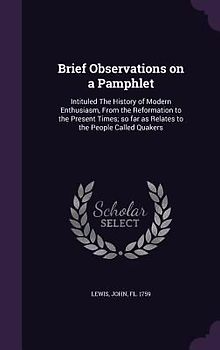 Brief Observations on a Pamphlet