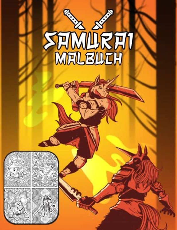 Samurai Malbuch: Japanische Kampfkunst Tiermalbuch
