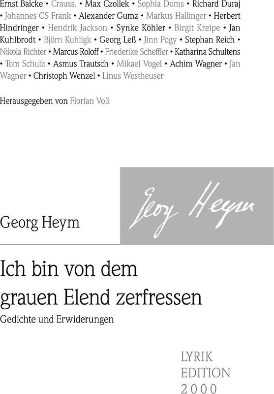 Ich bin von dem grauen Elend zerfressen