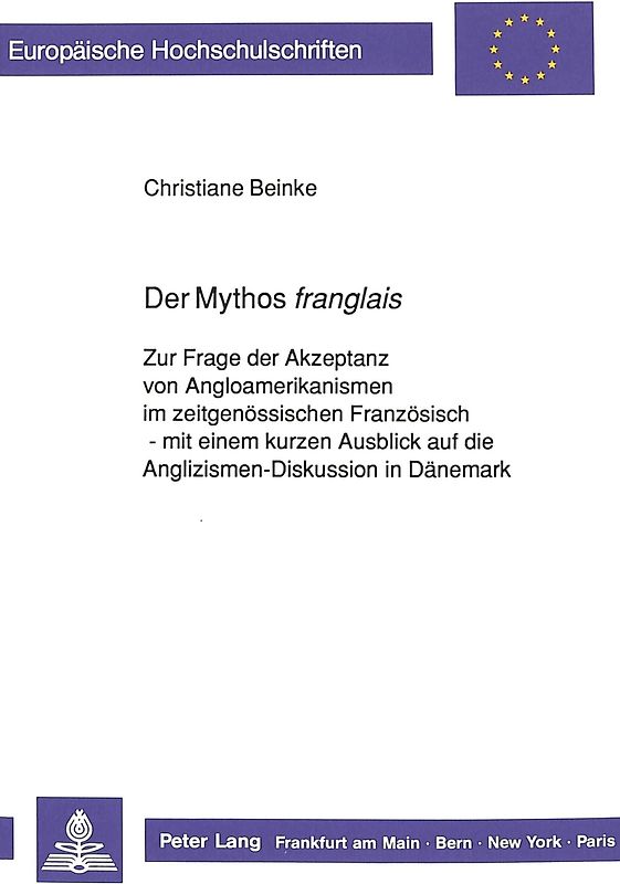 Der Mythos «franglais»