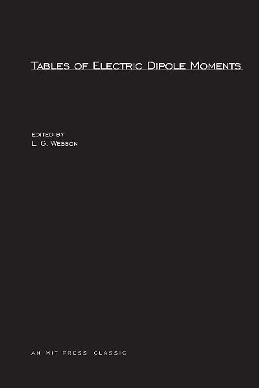 Tables of Electric Dipole Moments