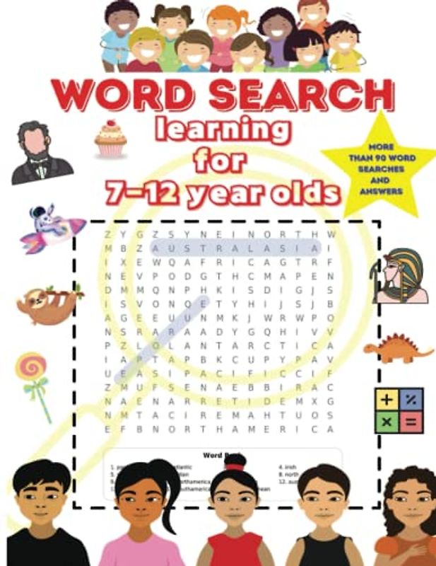 Word search book for 7-12 year olds: 1500+ hidden educational words for children to search for