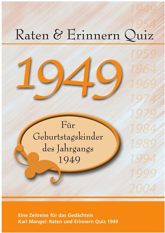 Raten und Erinnern Quiz 1949
