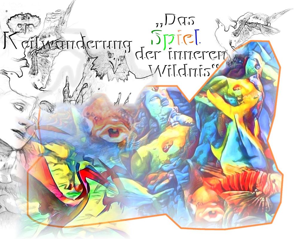 Das Spiel der inneren Wildnis - Keilwanderung & Farbenspiel - 18 Farbfotomontagen/29 schwarz-weiß Fotomontagen