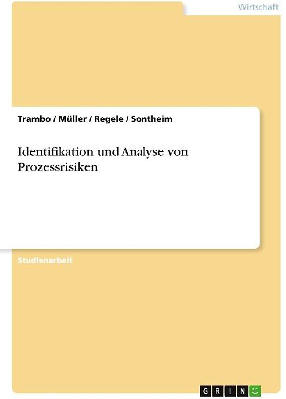 Identifikation und Analyse von Prozessrisiken