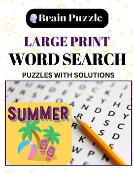 Word Search Summer Theme Large Print: Large Size 8.5" by 11" Great for Seniors
