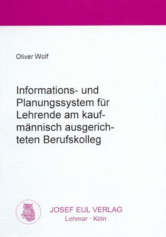 Informations- und Planungssystem für Lehrende am kaufmännisch ausgerichteten Berufskolleg