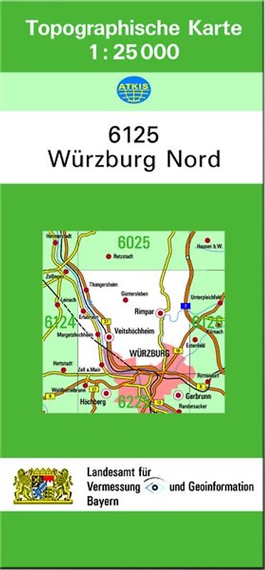 TK25 6125 Würzburg Nord