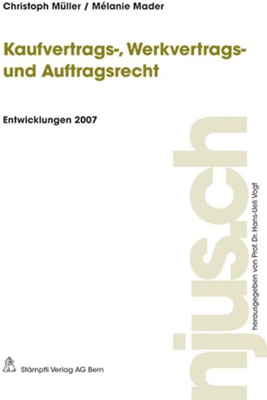 Kaufvertrags-, Werkvertrags-, und Auftragsrecht