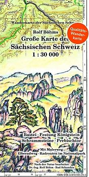 Große Karte der Sächsischen Schweiz 1:30000