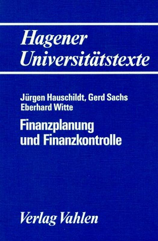 Finanzplanung und Finanzkontrolle