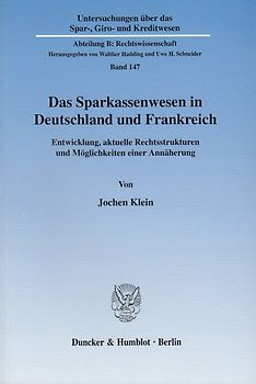 Das Sparkassenwesen in Deutschland und Frankreich.