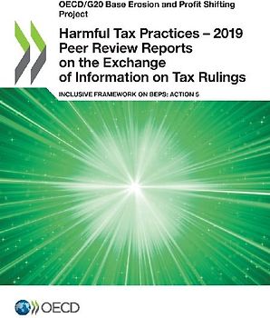 Harmful Tax Practices - 2019 Peer Review Reports on the Exchange of Information on Tax Rulings