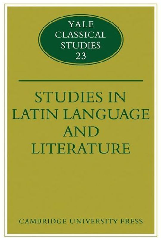 Studies in Latin Language and Literature