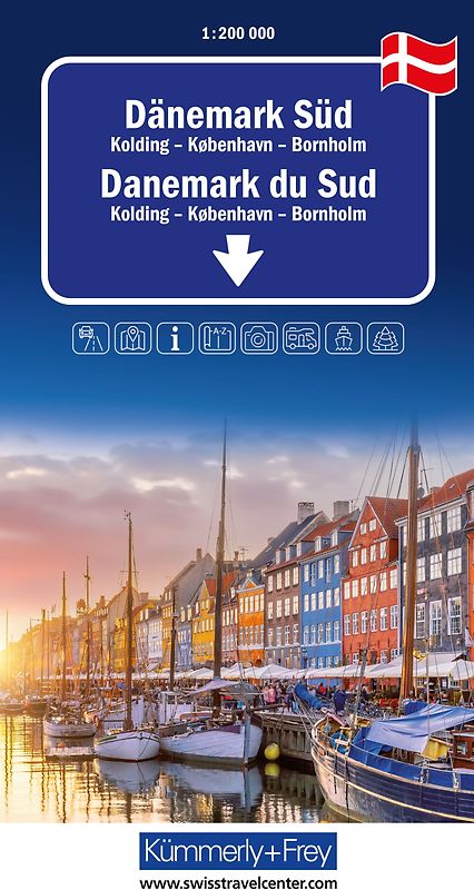 Kümmerly+Frey Regional-Strassenkarte Dänemark Süd 1:200.000