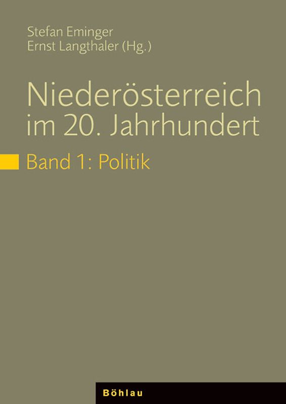 Niederösterreich im 20. Jahrhundert / Politik