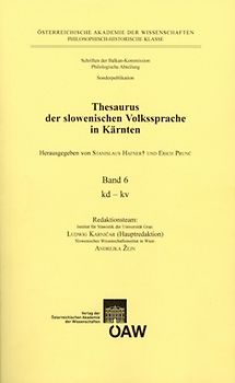Thesaurus der slowenischen Volkssprache in Kärnten, Band 6