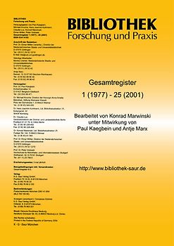 Bibliothek - Forschung und Praxis