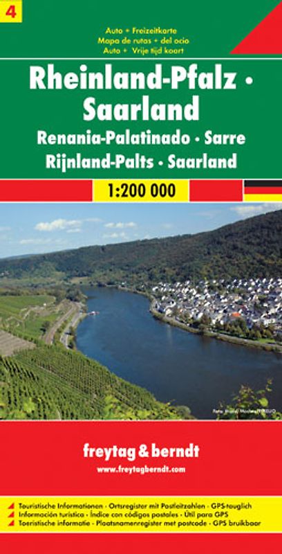 freytag & berndt Straßenkarte Rheinland Pfalz - Saarland 1:200.000