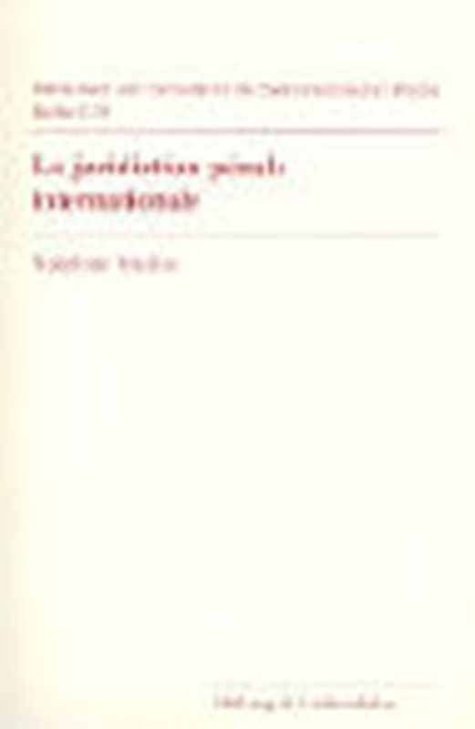 La juridiction pénale internationale