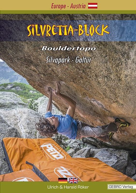 Silvretta-Block. Bouldertopo Silvapark - Galtür