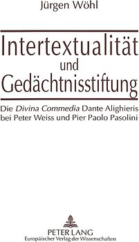 Intertextualität und Gedächtnisstiftung