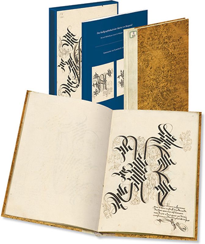Das Kalligraphiebuch der Maria von Burgund. Ein Kalligraphiebuch mit feinsten Federzeichnungen.