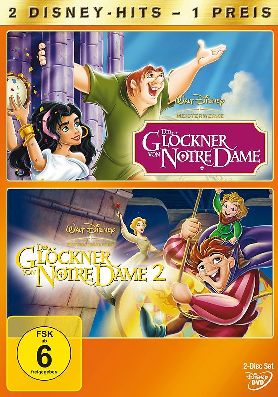 2 Disney-Hits: Der Glöckner von Notre Dame 1+2 [2 DVDs] DVD
