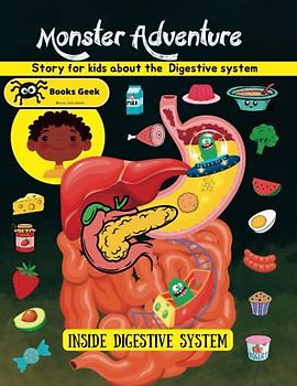 kids story about digestive system: digestive system story for kids about stomach and organs anatomy